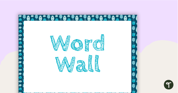 Monster Pattern - Word Wall Template teaching resource