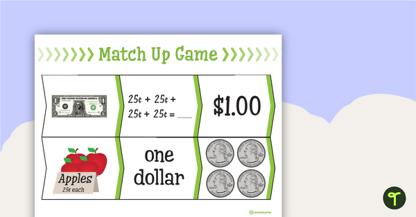 Money Matchup Activity - US Currency teaching resource