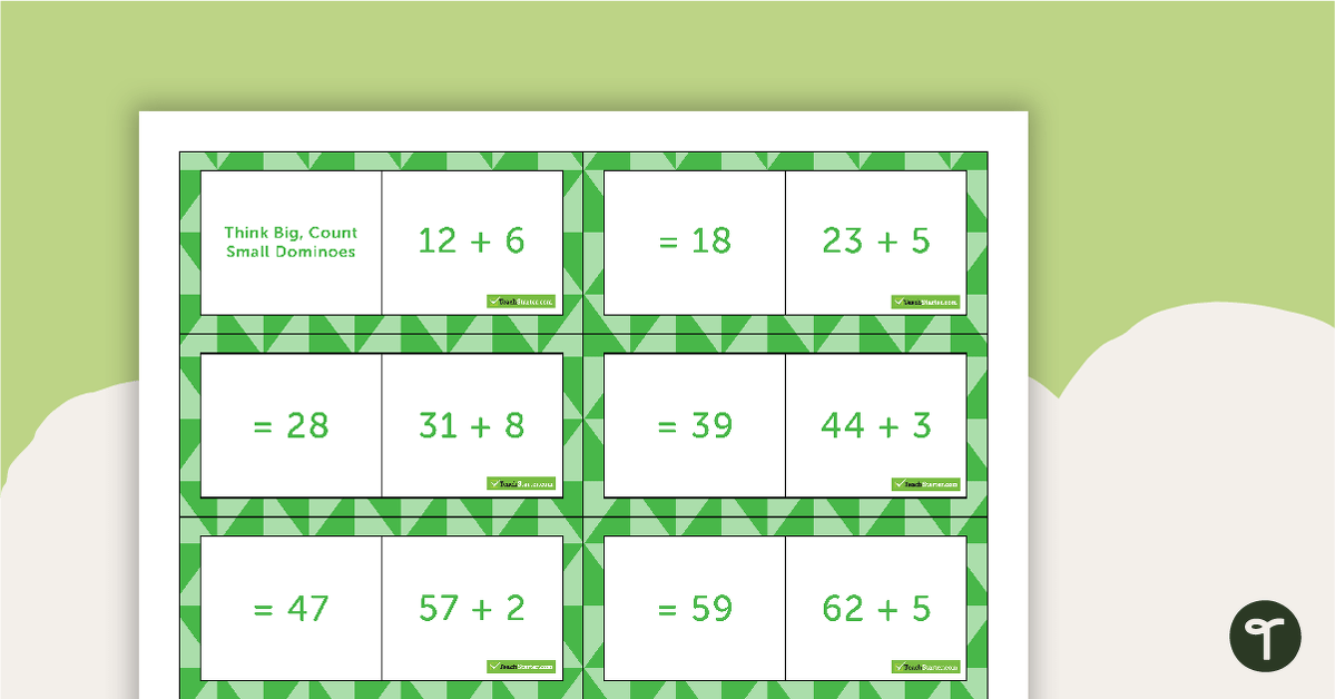 Think Big, Count Small - Addition Dominoes teaching resource