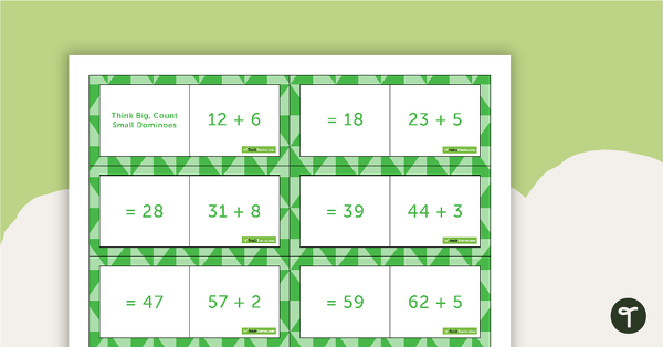 Go to Think Big, Count Small - Addition Dominoes teaching resource
