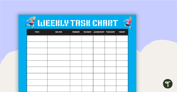 Go to Rugby Theme - Weekly Task Chart teaching resource