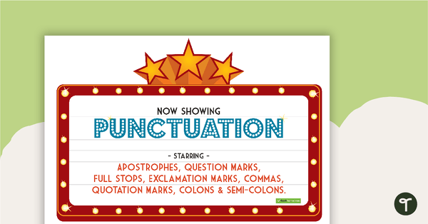Go to Punctuation Movie Show Reel teaching resource