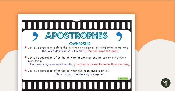 Punctuation Movie Show Reel teaching resource
