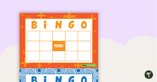 Blank Bingo Cards with Free Space teaching resource