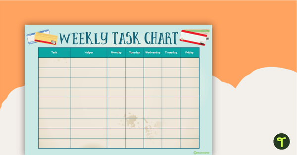 Go to Travel Around the World - Weekly Task Chart teaching resource