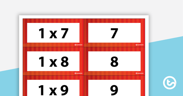 Multiplication and Division Fact Matchup Cards - Multiples of 1 teaching resource