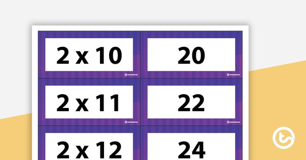 Multiplication and Division Fact Matchup Cards - Multiples of 2 teaching resource