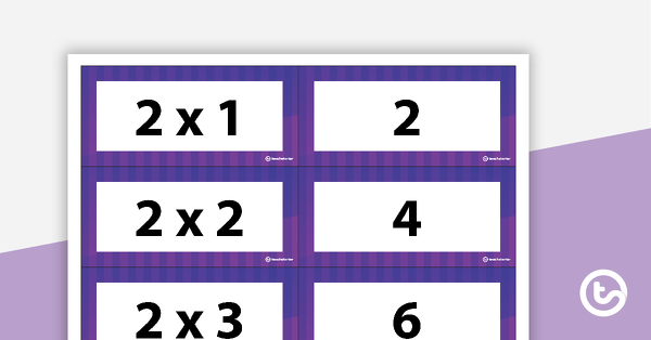 Go to Multiplication and Division Fact Matchup Cards - Multiples of 2 teaching resource