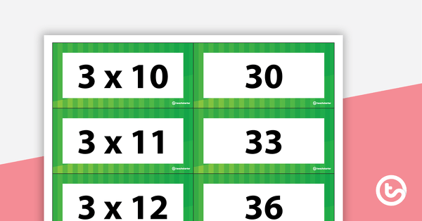 Multiplication and Division Fact Matchup Cards - Multiples of 3 teaching resource