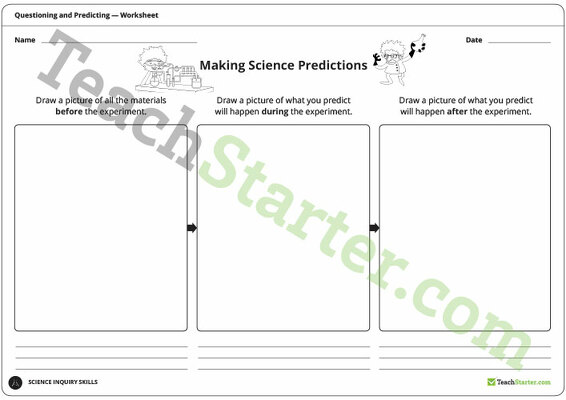 Making Science Predictions - Worksheet teaching resource