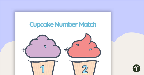 Preview image for Numbers 1 to 20 Cupcake Matchup Activity - teaching resource