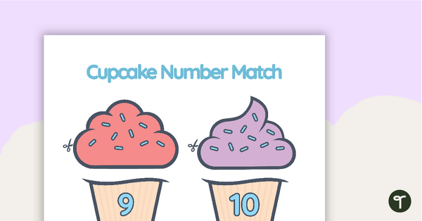 Numbers 1 to 20 Cupcake Matchup Activity teaching resource
