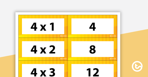 Preview image for Multiplication and Division Fact Matchup Cards - Multiples of 4 - teaching resource