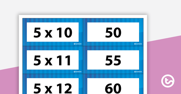 Multiplication and Division Fact Matchup Cards - Multiples of 5 teaching resource