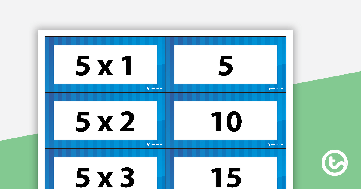 Multiplication and Division Fact Matchup Cards - Multiples of 5 teaching resource