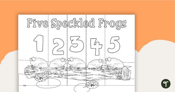 Five Speckled Frogs Worksheet teaching resource