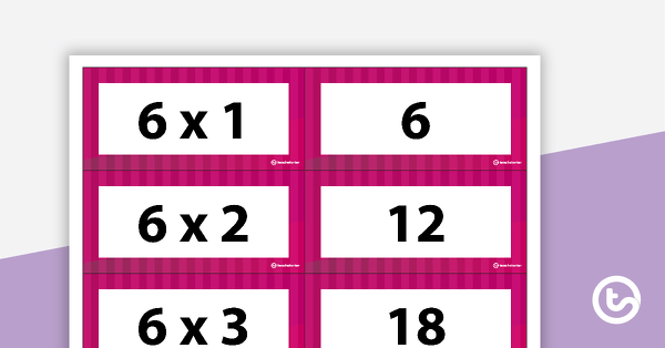 Multiplication and Division Fact Matchup Cards - Multiples of 6 teaching resource