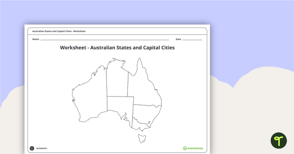 Go to Australian States and Capital Cities Map Worksheet teaching resource