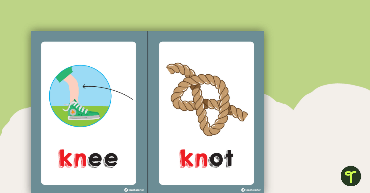 Kn, Ph and Wr Digraph Flashcards teaching resource