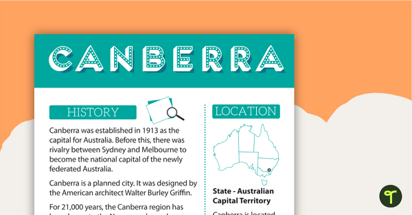 Go to Australian Capital Cities Fact Sheets teaching resource