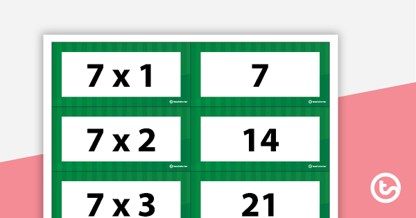 Multiplication and Division Fact Matchup Cards - Multiples of 7 teaching resource