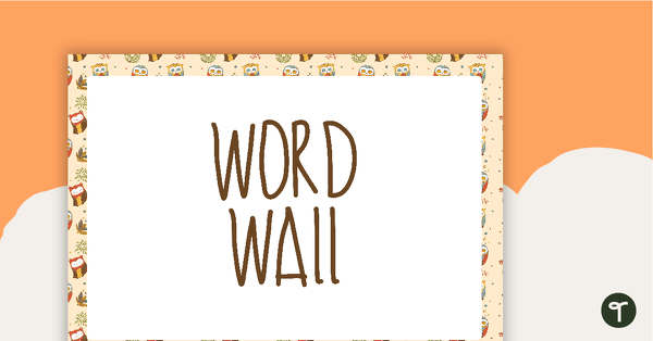Go to Owls Pattern - Word Wall Template teaching resource