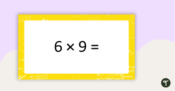 Multiplication Facts PowerPoint - Nine Times Tables teaching resource