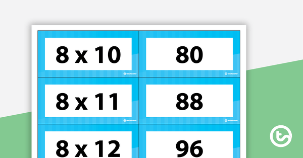 Multiplication and Division Fact Matchup Cards - Multiples of 8 teaching resource
