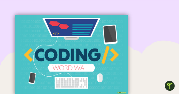 Preview image for Coding Word Wall Vocabulary - teaching resource