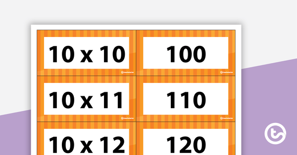 Multiplication and Division Fact Matchup Cards - Multiples of 10 teaching resource