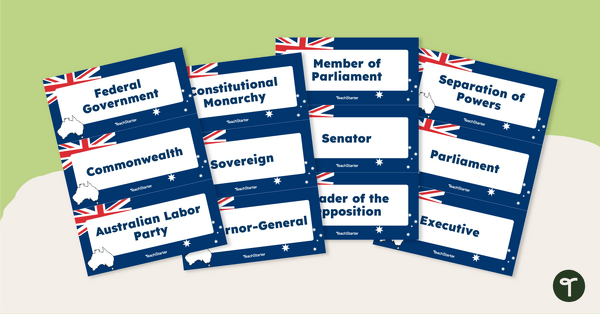 Go to Australian Government Word Wall Vocabulary teaching resource