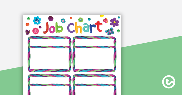 Preview image for Playdough - Job Chart - teaching resource