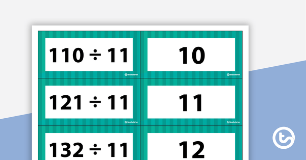 Multiplication and Division Fact Matchup Cards - Multiples of 11 teaching resource