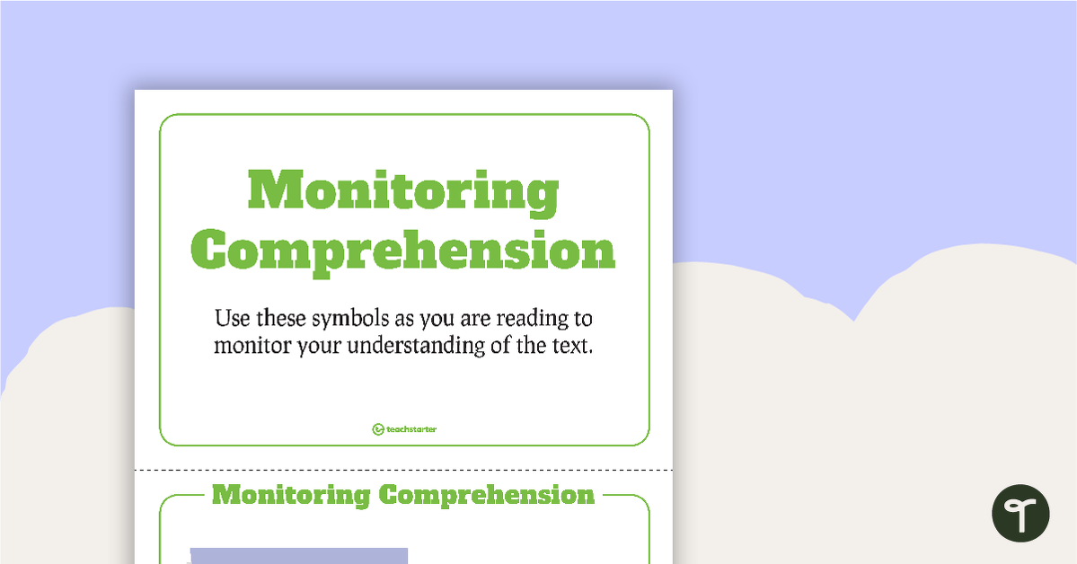 Monitoring Comprehension Symbols Display Posters teaching resource