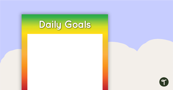 Rainbow - Daily Goals teaching resource