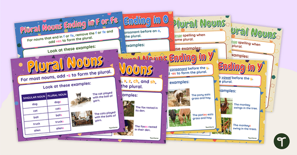 Preview image for Plural Noun Anchor Charts - Posters - teaching resource