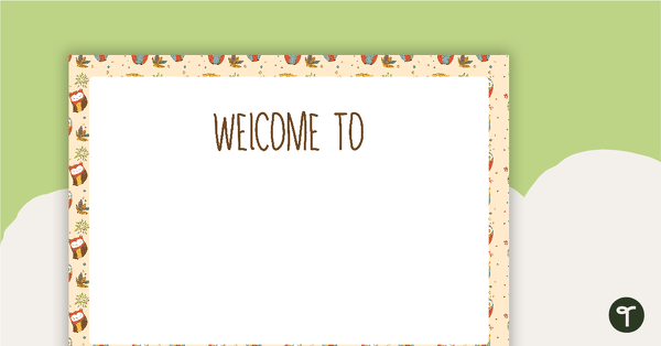 Owls Pattern - Welcome Sign and Name Tags teaching resource
