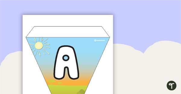 Elephants - Letters and Number Bunting teaching resource
