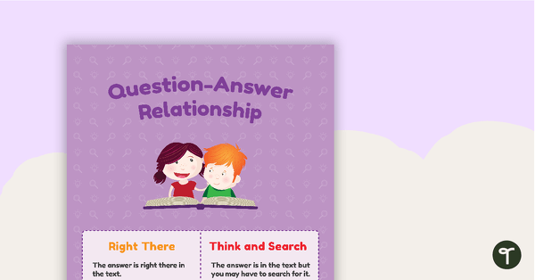 Go to Question-Answer Relationship (QAR) Posters teaching resource