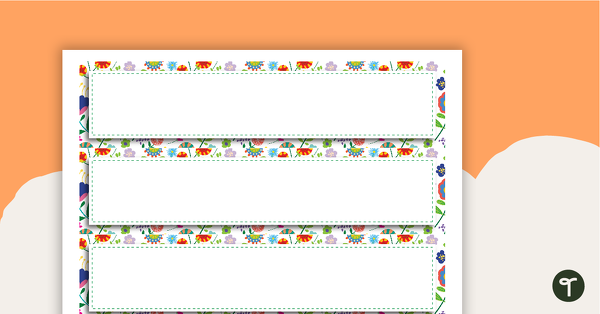 Flower - Tray Labels teaching resource