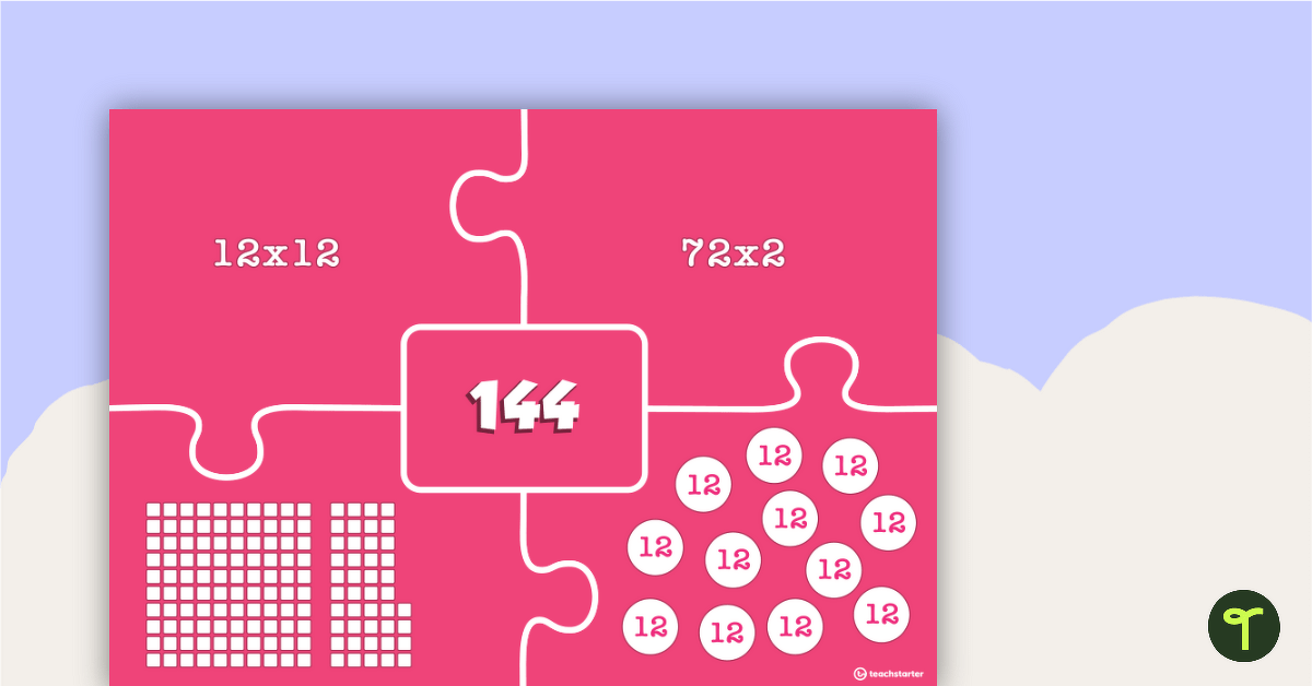 Number Matching Puzzle - Multiplication teaching resource