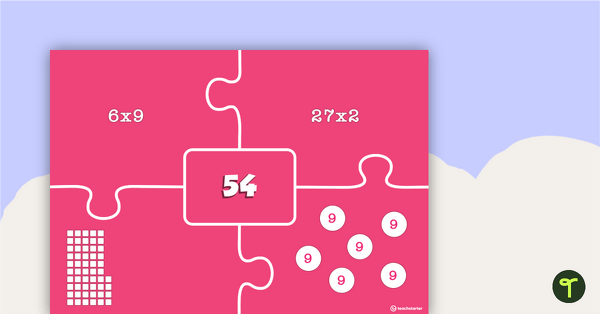 Number Matching Puzzle - Multiplication teaching resource