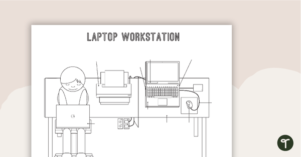 Preview image for Technology Workstation Worksheet - Laptop Computer - teaching resource