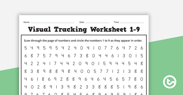 visual tracking letters and numbers teach starter