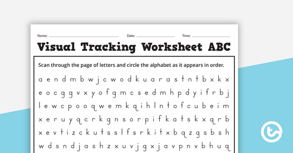 visual tracking letters and numbers teach starter