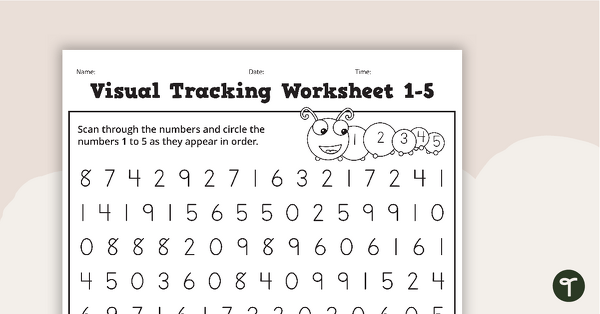 visual tracking letters and numbers teach starter