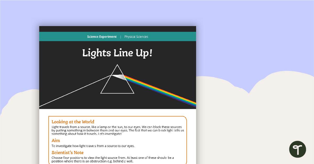 Science Experiment - Lights Line Up! teaching-resource