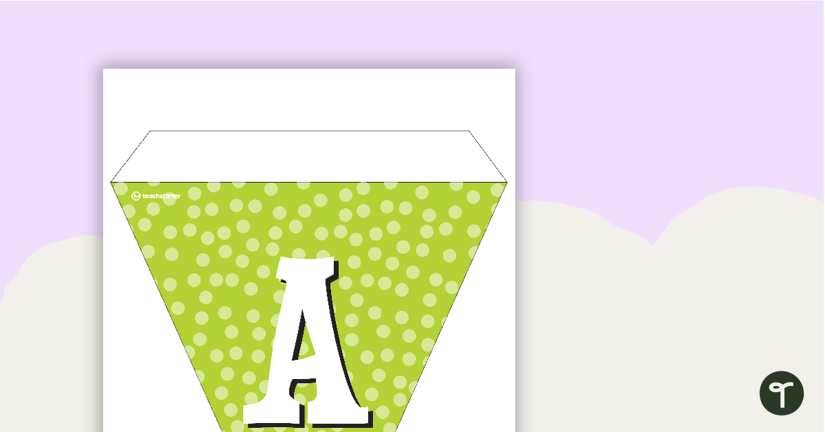 Spots - Letters and Numbers Bunting 1 to 100 teaching resource