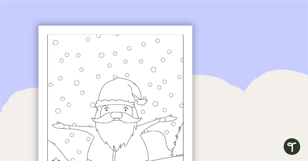 Santa Coloring Sheet teaching resource