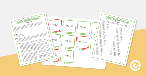 Preview image for Build a Sentence Card Game - teaching resource